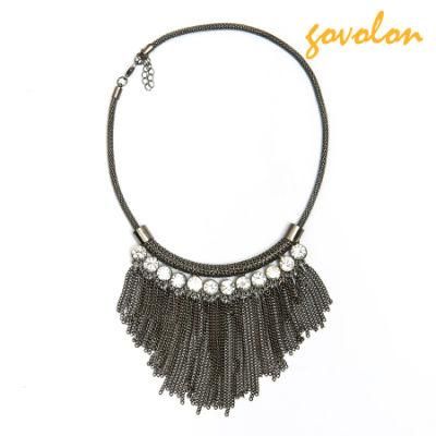 Fashion Luxury Alloy Necklace with Strass &Crystal Decorated