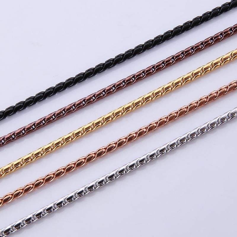 Fashion Accessories Stainless Steel Cobra Chain Jewelry Necklace for Women