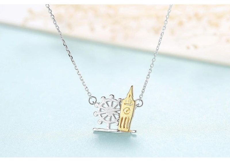 Women New Kolye Jewelry Handmade Gift Rudder and Bell Tower Pendants Necklace