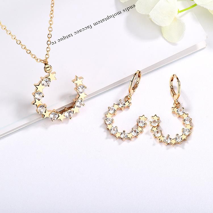 Dubai Wholesale Women 18K Gold Jewellery Model Jewelry Set for Lady
