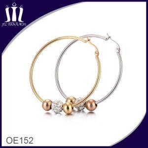 Hot Sale Larger Earring Hoop with 3 Tone Ball