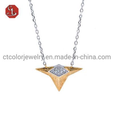 Fashion Jewelry 18K Gold Jewelry Fashion Silver Necklace with CZ