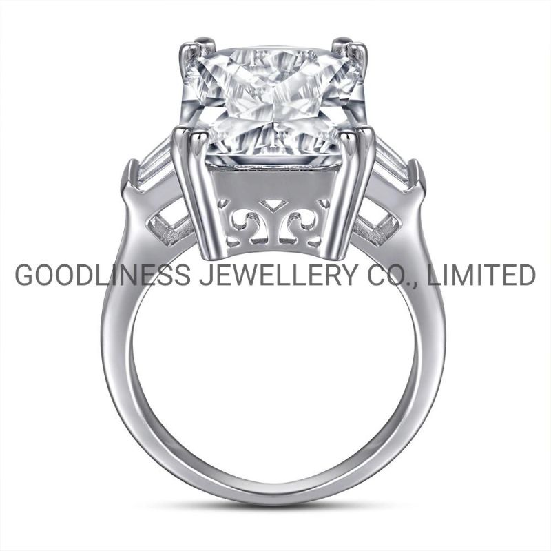 Luxury 925 Silver Cubic Zirconia Birthstone Women Wedding Engagement Rings