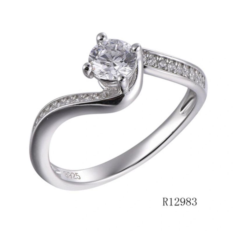 Wholesale 925 Sterling Silver Daily Engament CZ Ring