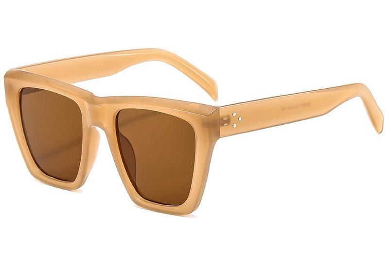 Women Lady Hot Selling High Quality Sun Glasses UV400 PC Colorful Square Frame Trendy Fashion Sunglasses