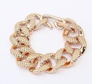 21cm Fashion Gold Charm Link Chain Bracelet Jewelry (R073)