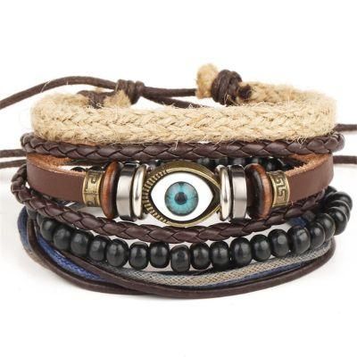 Bead Leather Bracelets Wristband Bracelet Men