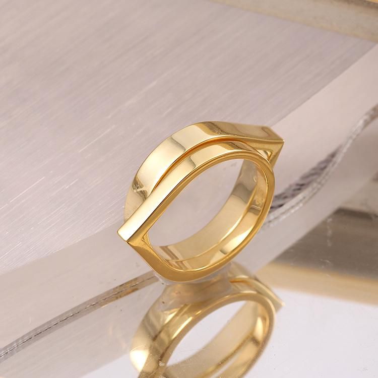 Gold Plated 925 Silver Fashion Accessories Luxury Elegant Jewellery Beauty Fashion Jewelry 2022 Trendy Women Fine Ring