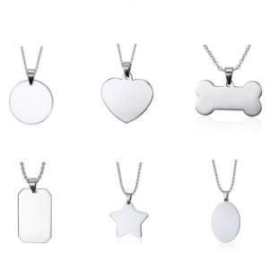 New Fashion Jewelry Tag Star Stainless Steel Silver Necklace