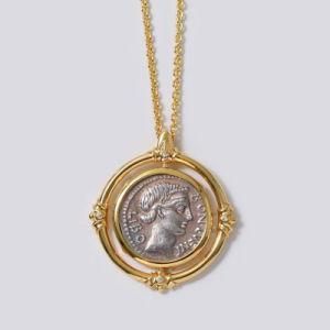 Fashion European and American Style Coin Necklace Pendant Fashion Design Style Factory Wholesale