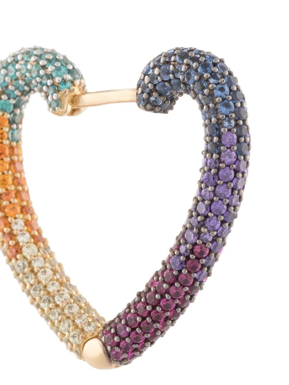 Fashion Color Diamond Love Earrings Jewelry