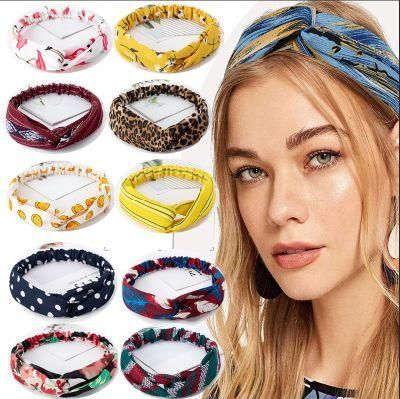 Vintage Cross Turban Bandage Bandanas Hairbands Hair Accessories