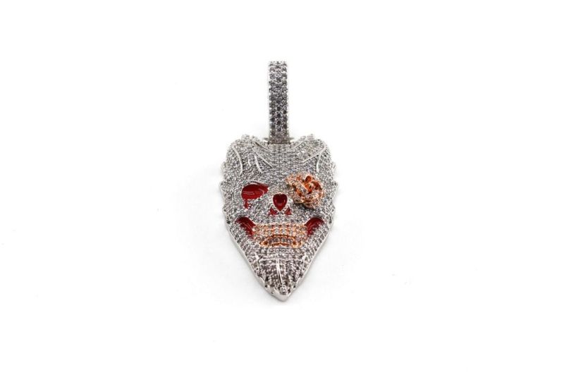 Hot Sale Hip Hop Jewelry Cuban Chain Pendant Crystal Skull Necklace