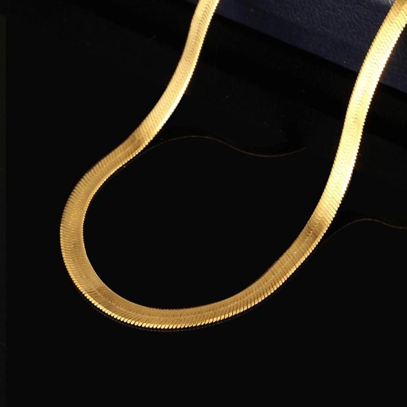 Stainless Steel Jewelry Herringbone Chain Necklace for Men and Women