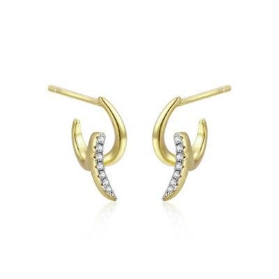 2022 New Fashion 925 Silver or Brass Earring with 18K Yellow Gold