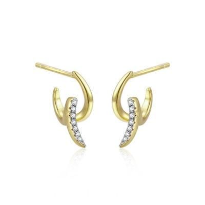 2022 New Fashion 925 Silver or Brass Earring with 18K Yellow Gold