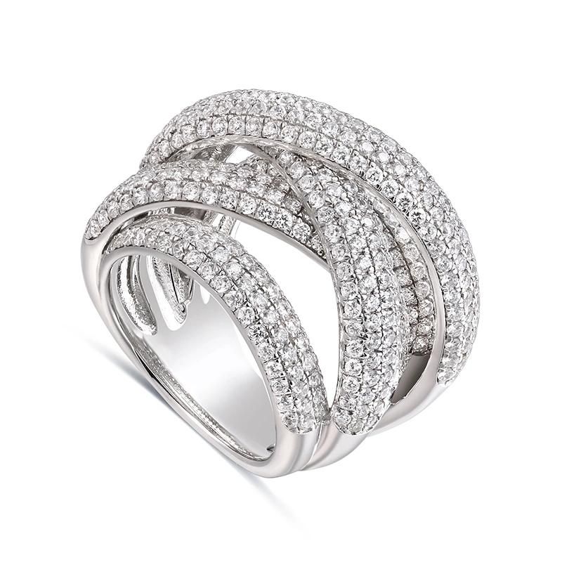 2022 Trendy Fashion Jewelry Fashion Accessories Hip Hop Jewellery Luxury Elegant Cubic Zirconia Moissanite Ring