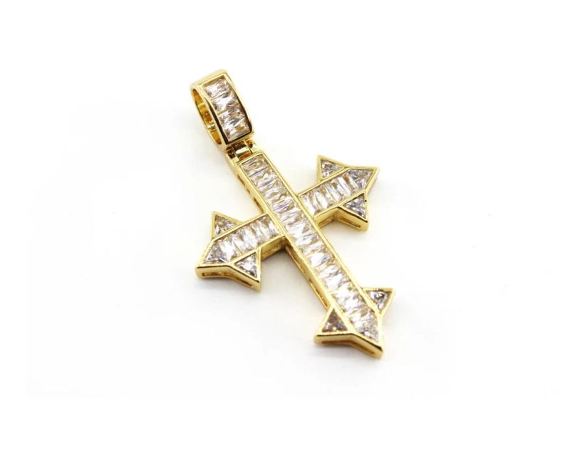 2021 Hip Hop Cross Cuban Chain Pendant Diamond Jewelry