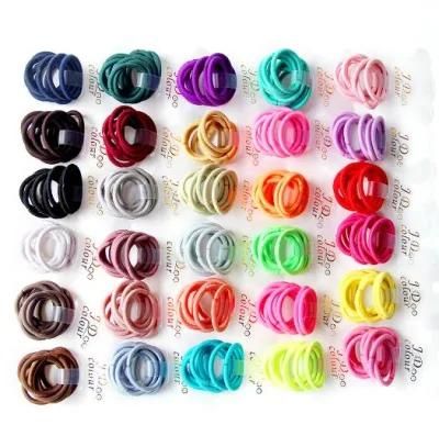 High Quality Fashion Hair Accessories 2.5cm Round Elastic Hair Loops Hair Bands for Children