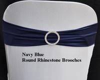 Navy Blue Expand Bands with Rhinestone Brooches