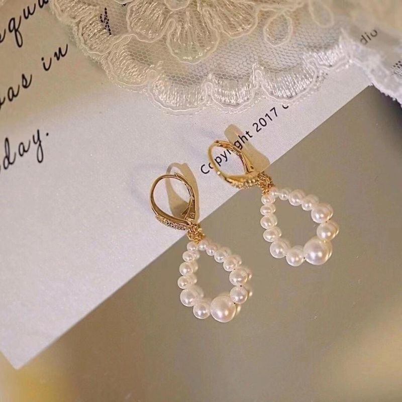 Natural Freshwater Pearl Small Pearl Eardrop Clip Korean Style Ear Stud Earrings Fashion Jewelry