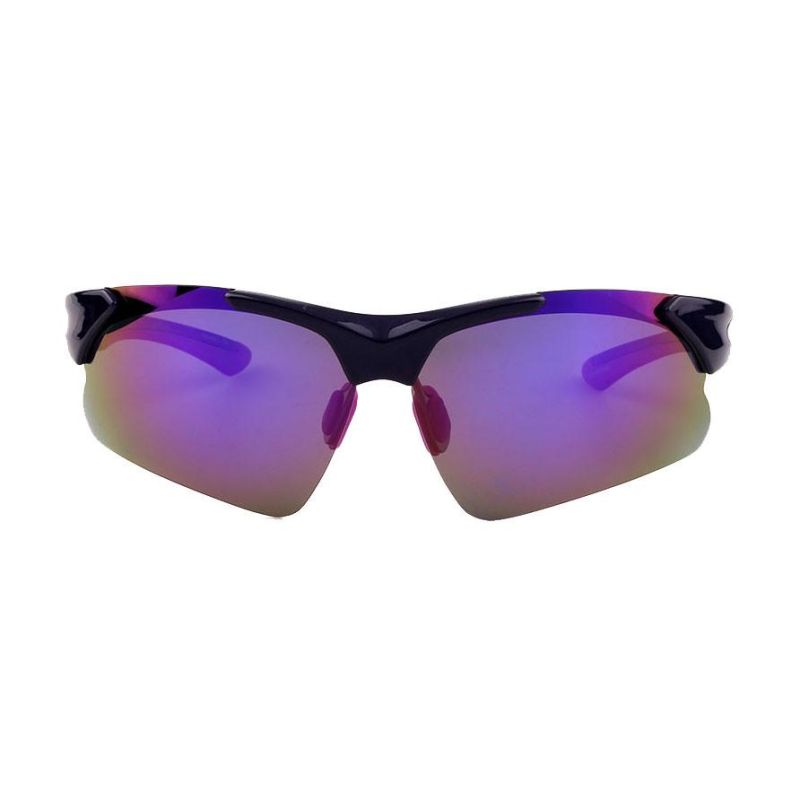 2017 Purple Mirror Cycling Half Frame Sports Sunglasses