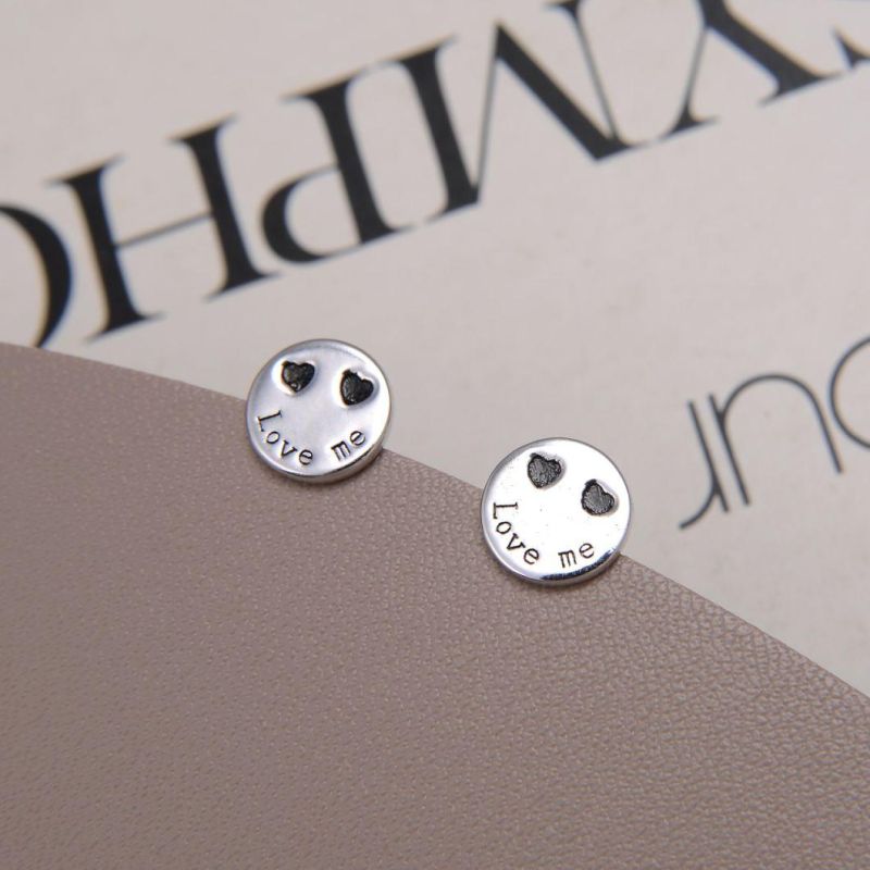2022 Top Sale Solid 925 Sterling Silver Smile Stud Earring