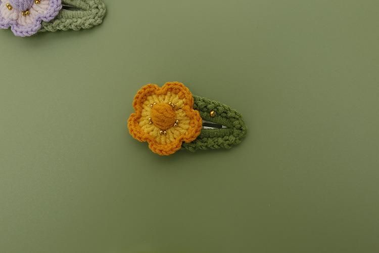 Crochet Flower Snap Hair Clips Ym256