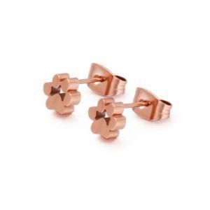 Cute Pet Footprints Gold-Plated Stainless Steel Earrings Stud