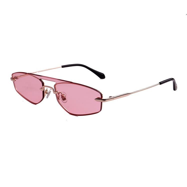 2018 Tiny Fashionable One Piece Pink Color Sunglasses