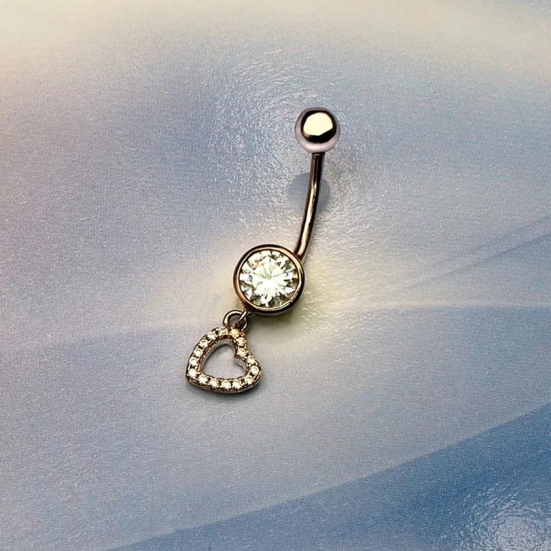 Silver Jewelry Fashion Jewelry Belly Button Ring Body Jewelry Piercing with Heart