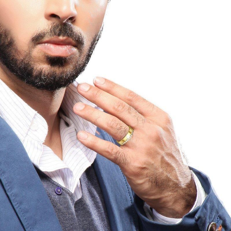 Stainless Steel Rings Mirco Inlaid Rings
