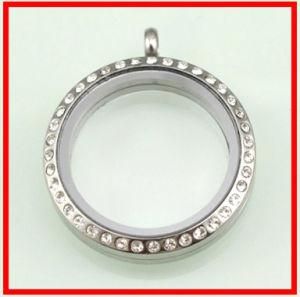Stainless Steel Lockets with Crystal
