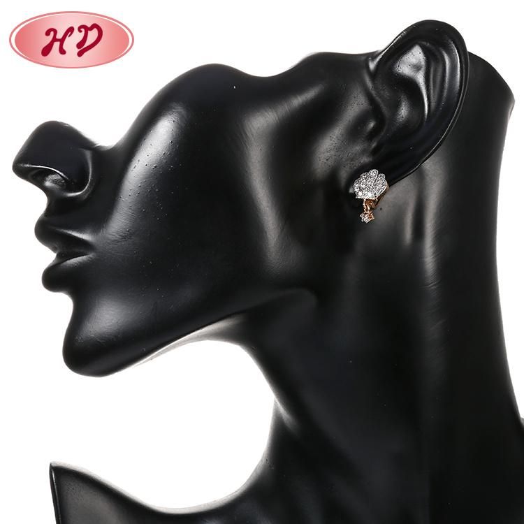 Costume Fashion Jewelry Women 14K 18K Gold Plated Imitation CZ Pearl Hoop Huggie Earring