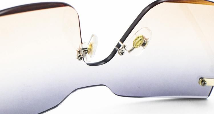 New Design Stock Frameless Sunglasses for Women