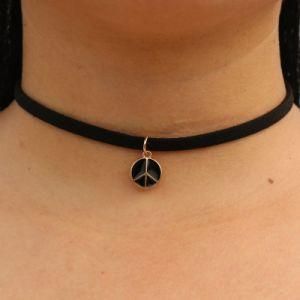 Women Black Velvet Suede Leather Chain Short Collares Choker Necklaces