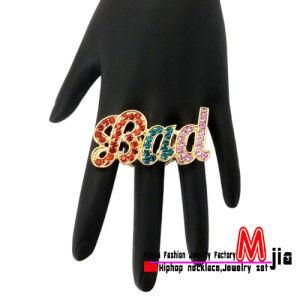 New Iced out Bad Celebrity Style Stretch High Quality Multi Color Ring Mr-29