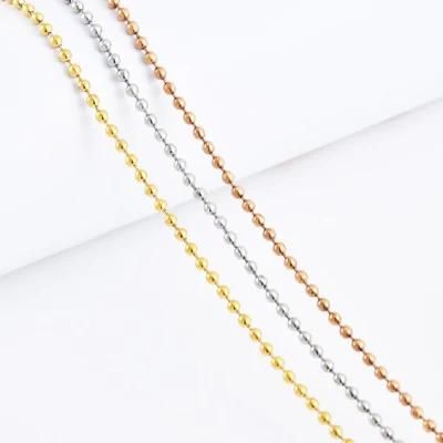 Wholesales Gold Plated 316 Stainless Steel Fashion Jewelry Accessories Beads Chain for Anklet Bracelet Necklace Jewellery Making