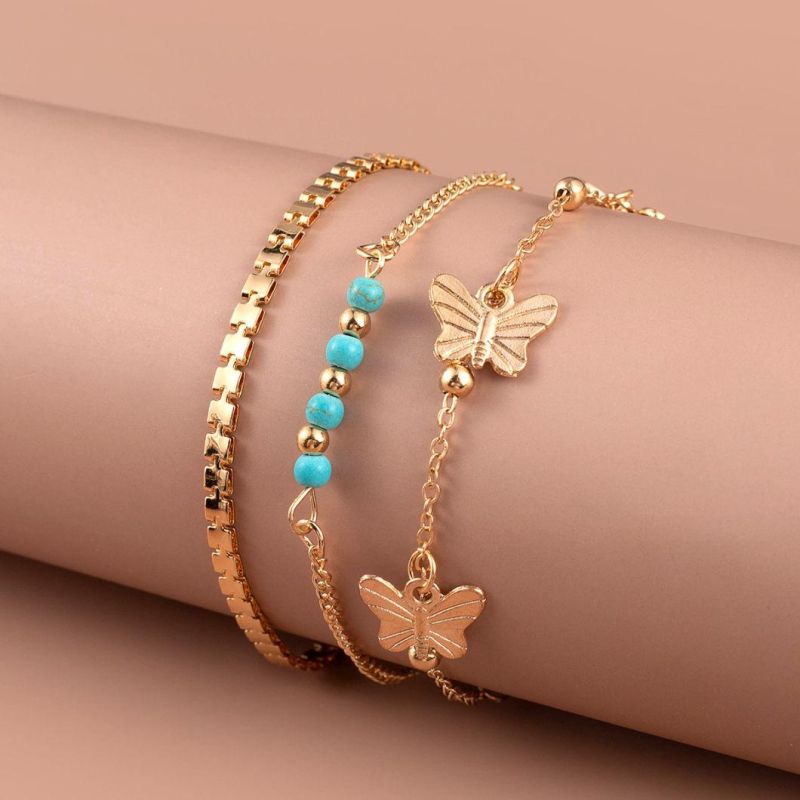 Fashion Exaggerated Geometric Set of Multi-Layered Bracelet Jewelry