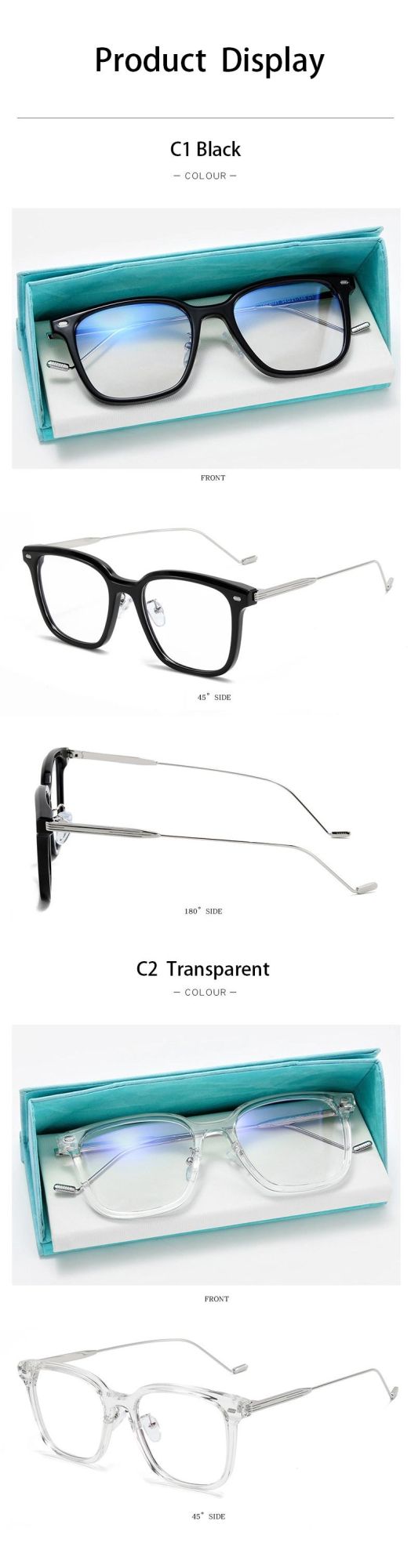 2022 New Fashion Custom High Quality Trendy Eyewear Acetate Metal Woman Optical Glasses Tr90 Frames