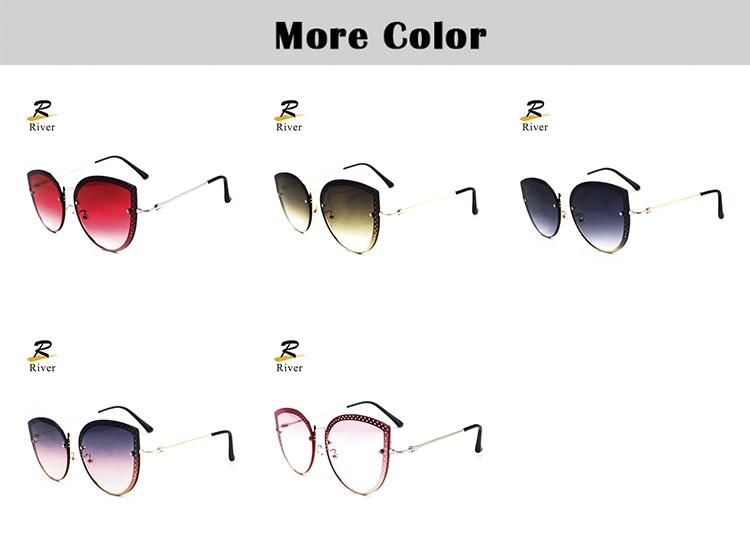 Lovely Cat Ear Design Stock Frameless Sunglasses for Women