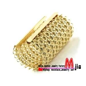 New Basketball Wives Poparazzi Weave Pattern Metal Cuff Bangle Bracelet - Bg2