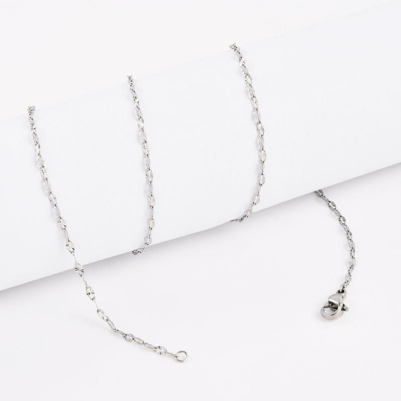 New Fashion Design 316L Stainless Steel Silver Lip Chain Lady Bracelet Anklet Necklace Jewelry