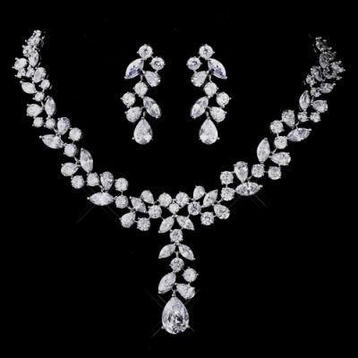 Luxury CZ Jewelry, Wedding CZ Necklace Jewelry, Bridal CZ Neckalce Jewelry, Factory Direct Wholesale