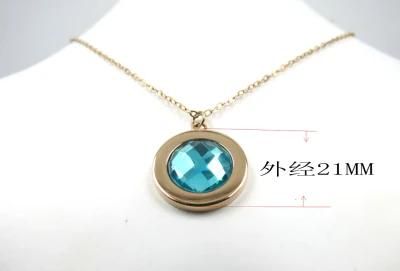 Jewellery Stainless Steel Pendant with Blue Glass Ball Inserted