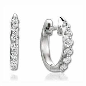 Paved Clear CZ Stone Earring in 925 Sterling Silver
