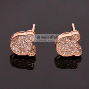 18k Rose Gold Plated Silver 925 Korean Fashion Earring