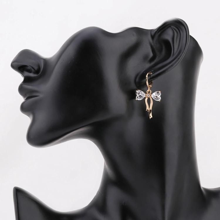 Fashion Accessories Women 18K Gold Plated Alloy Silver Jewelry Chain Sets Pendant Necklace with Crystal