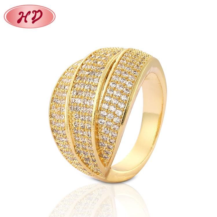 Fashion 18K Gold Plated Stainless Steel Silver Wedding Engagement Jewelry Design Man Finger Rings