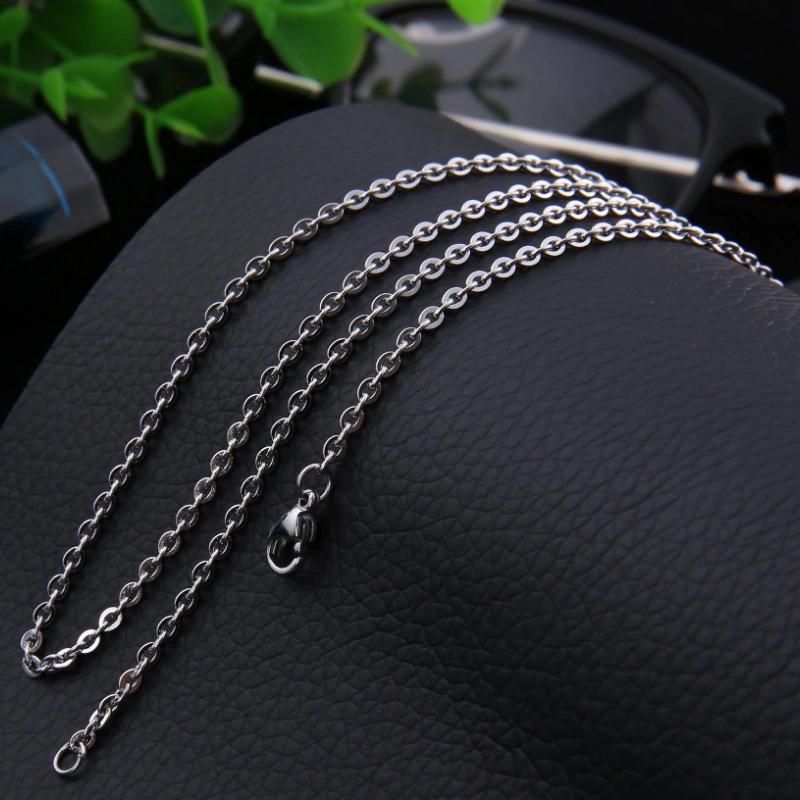 Free Sample Stainless Steel Flat Cable Chain Necklace Anklet Bracelet Fashion Jewelry for DIY Decoration Design